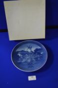 Royal Copenhagen Wall Plate with Windmill Design