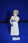 Royal Copenhagen Figure of a Girl with Doll