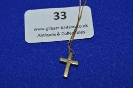 9k Gold Crucifix and Chain ~1.8g