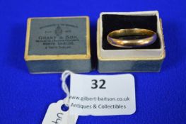 Gold Wedding Band ~2.4g, Size: U