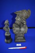 Two Spelter Busts