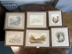 Gunglazed Pencil and Pen & Ink Sketches c. 1840