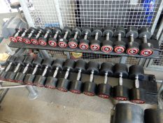 *Set of Escape Rubber Covered Dumbbells (13 pairs 2kg - 26kg)