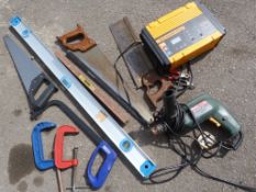 Bosch Drill, Spirit Levels, Saws, etc.
