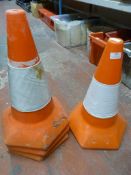 Four Warning Cones