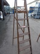 *Wooden Six Tread Decorator's Steps