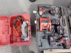 *Milwaukee Circular Saw, Impact Wrench, and Drill