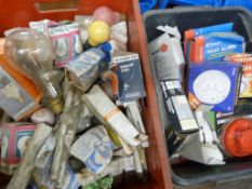 Two Boxes of Smoke Detectors and Coloured Lights &