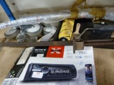 *Sony Xplod Car Radio, Four Casters with Brakes, an