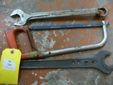 Hack Saw and Two Large Spanners