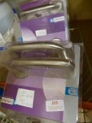 *Seven Pairs of Brushed Stainless Steel Door Handl