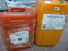 Two Part Drums of Hydraulic Oil and Rush Vito 130