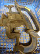 Two Record G-Clamps and a Stanley Mini Bench Vice