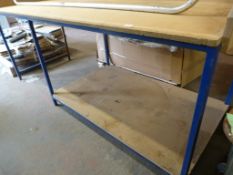 Worktable with I Undershelf 3.4m long, 900x900mm w