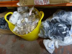 *Box and Bag of 45° Guttering Corners, a Tub of In