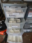 *Four Drawer Storage Unit Containing Single and Do