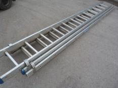 *Set of Zarges Twelve Rung Double Extending Ladders