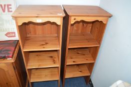 Pair of Solid Pine Shelf Units