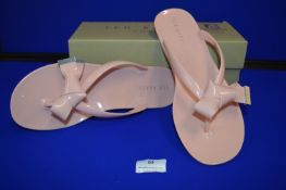 Ted Baker Pink Origami Bow Flop-Flops Size: 8