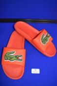 Lacoste Red Flip Flops Size: 8