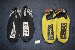Two Pairs of Dolce & Gabbana Slip-on Trainers Size