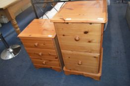 Solid Pine Filing Cabinet and a Three Drawer Bedsi