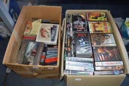 Two Large Boxes of Video Tapes