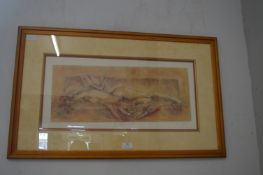 Signed Framed Print - Red Ribbons by Joy