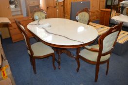 Italian Dining Table with Four Chairs