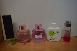Five Lacoste Ladies Fragrances