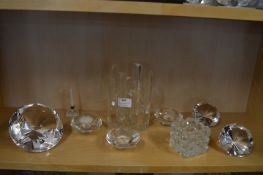 Glass Candle Holders, Vases etc.