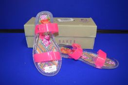 Ted Baker Pink Samba Two Strap Jelly Sandals Size: