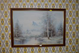 Oil on Canvas Mountainscape