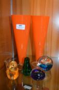 Glass Vases and Paperweights