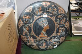 Circular Copper Egyptian Plaque