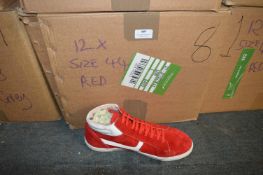 Twelve Pairs of Size: 44 Red Trainers