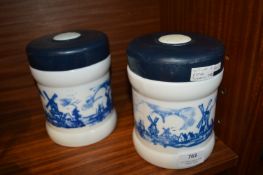 Two Dutch Tobacco Jars