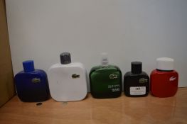 Five Lacoste Gent's Fragrances