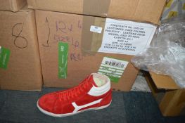 Twelve Pairs of Size: 42 Red Trainers