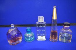 Five Ladies Fragrances; Issey Miyake, etc.