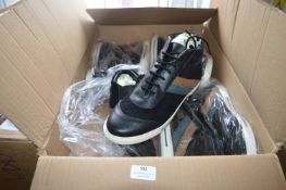 Twelve Pairs of Size: 44 Black Trainers