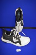 Emporio Armani EA7 White & Black Trainers Size: 8.