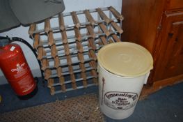 Wine Rack, 5L Wine Fermenting Bin and Accessories