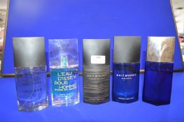Five Issey Miyake Gent's Fragrances