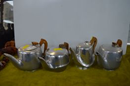 Four Piece Picquot Ware Tea Set