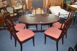 Sutcliffe Mahogany Effect Oval Extending Dining Ta