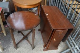 1930's Drop Leaf Table and Folding Circular Table