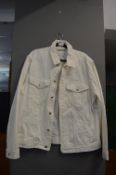 Lacoste White Denim Jacket Size: XXL