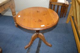 Small Circular Pine Occasional Table