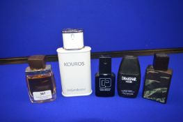 Five Gent's Fragrances; YSL, Juylaroche, etc.